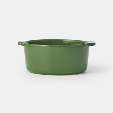 MUJI | Steingut-Auflaufform rund - Ø 15,8 cm, Grün