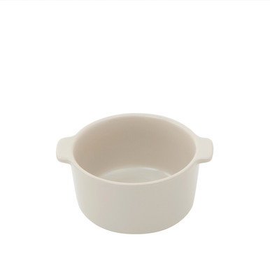 MUJI | Steingut-Auflaufform rund - Ø 11,5 cm, Grau Beige L