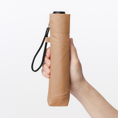 MUJI | Zusammenklappbarer Regenschirm, leichtes und kompaktes Design Schwarz 50 cm