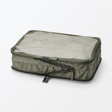 MUJI | Polyester-Packwürfel zum Komprimieren – Groß Khaki L