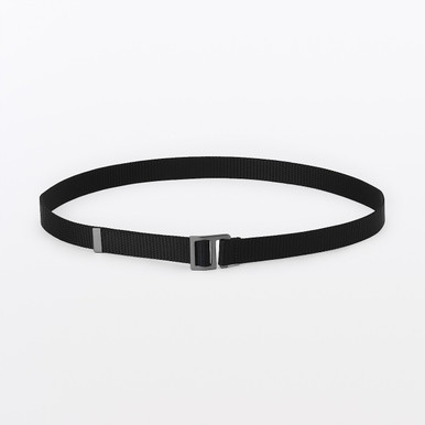 MUJI | Gürtel aus Nylon-Gurtband mit Hakenverschluss Schwarz