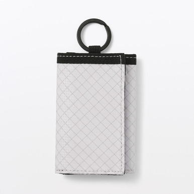MUJI | Wasserabweisende Ripstop-Mini-Geldbörse Hellgrau