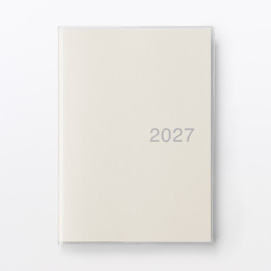 MUJI | 2027 Ausklappbarer Monats- und Tagesplaner mit Rokuyō – B6 Weiß