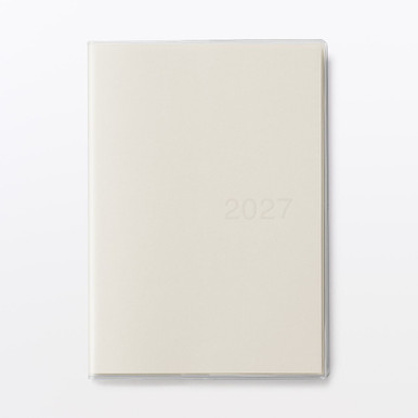MUJI | 2027 Monats- und Wochenplaner im Hochformat mit Rokuyō – B6 Weiß