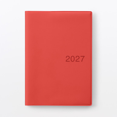 MUJI | 2027 Monats- und Wochenplaner mit Rokuyō – B6 Rot