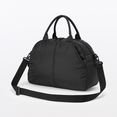 MUJI | Wasserabweisende, gepolsterte Boston-Tasche aus recyceltem Nylon Grau