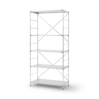 MUJI | Edelstahl-Regaleinheit - Breite 86 cm 5 Ebenen L