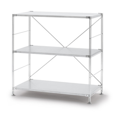 MUJI | Edelstahl-Regaleinheit - Breite 86 cm 3 Ebenen S
