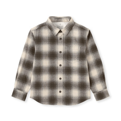 MUJI | Kinderhemd aus doppelt gebürstetem Flanell Elfenbein 3-4 Jahre (110 cm)