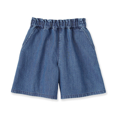 MUJI | Kinder Jeansshorts aus leichtem Bio-Baumwollstoff Dunkelmarine 3-4 Jahre (110 cm)