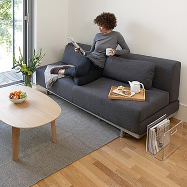 MUJI | Schlafsofa 2 Sitzer aus Filz in Grau
