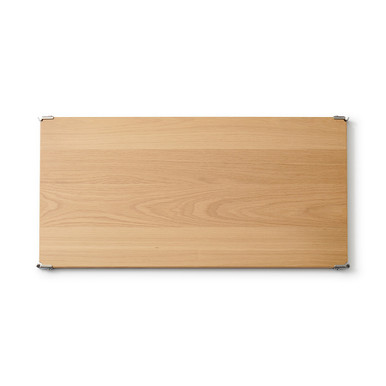 MUJI | Zusatzboden für Edelstahl-Regaleinheit mit Eichenholz - 86 cm
