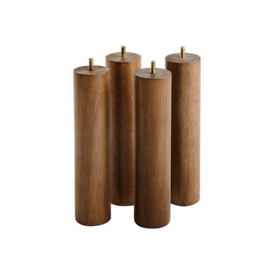 MUJI | Holzbeine, 26cm, Braun, 4er‐Set
