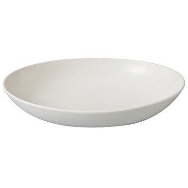 MUJI | Ovale Schale aus beigem Porzellan – 26 cm