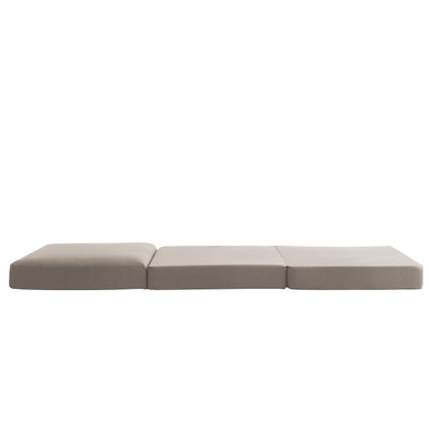 MUJI | Pouf‐Hocker mit Gästematratze, Eco‐Cotton