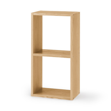 MUJI | Stapelbares Regal mit 2 Fächern, schmal, Eiche