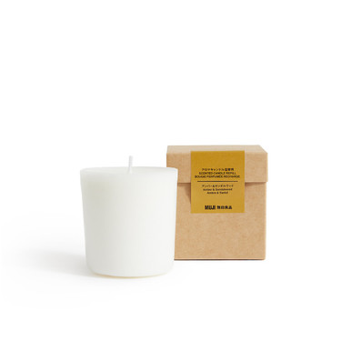 MUJI | Ersatz‐Duftkerze, Amber & Sandelholz 1 Docht