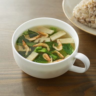 MUJI | Instantsuppe mit Bambussprossen, Rapsblüten und Sakura‐Garnelen