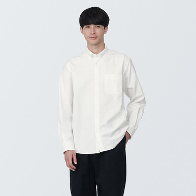 MUJI | Gewaschenes Button‐Down‐Oxford‐Shirt Marine XS