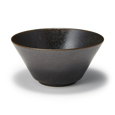 MUJI | Mino-Keramik – Nudelschale — schwarz glasiert