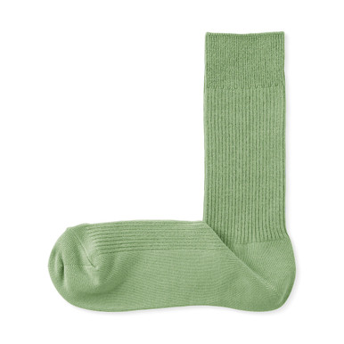 MUJI | Herren Socken mit Rippstrickmuster Ziegelrot 39 - 43
