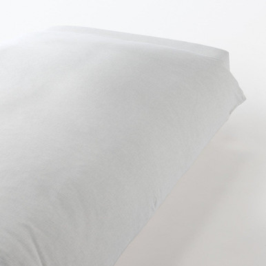 MUJI | Bettbezug aus Flanell-Baumwolle - Double Hellgrau Queen