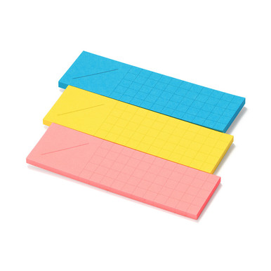 MUJI | Vollflächig selbstklebende Haftnotizen – Gitternetz, 3er-Pack