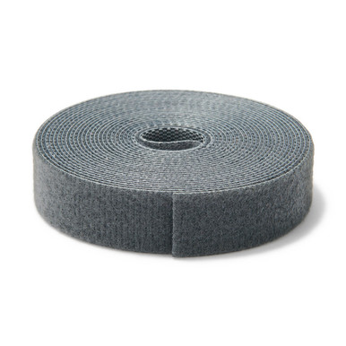MUJI | Klett-Kabelbinder, orange, perforiertes Band Dunkelgrau