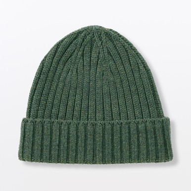MUJI | Mütze aus kratzfreier Merino-Wollmischung Anthrazitgrau 55 - 59 cm