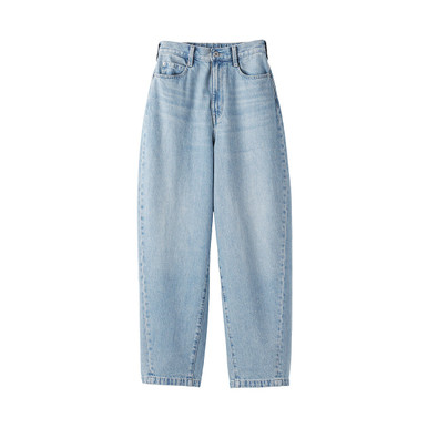 Muji Damen Muji | Cocoon-Hose Aus Kapok-Denim-Mischgewebe