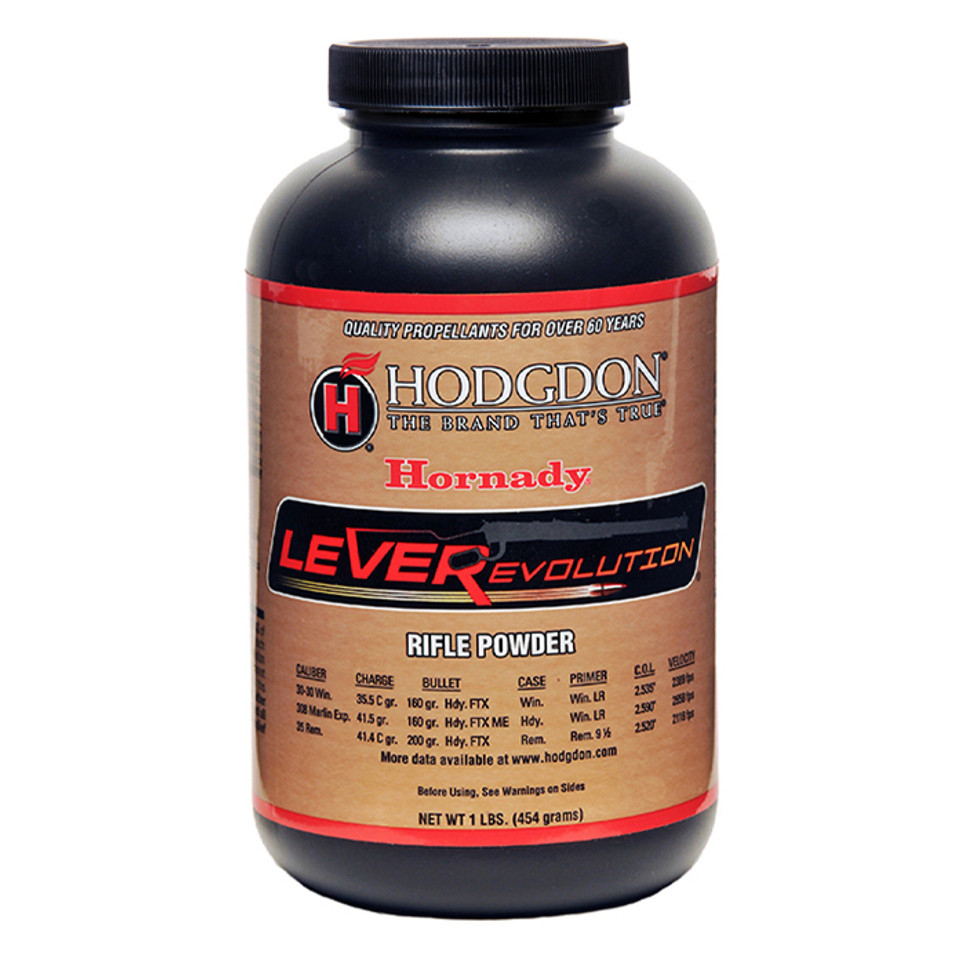 Buy Hodgdon LEVERevolution® by Hornady Rifle Powder - Hodgdon Powder