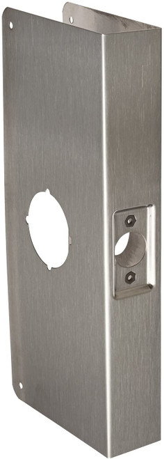 Don-Jo 12-CW 22 Gauge Stainless Steel Classic Wrap-Around Plate, 5-1/8" Width x 12" Height, For Cylinder Door Lock with 2-3/4" Hole, Multiple Finishes