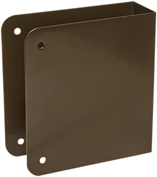 Don-Jo 70-CW 22 Gauge Stainless Steel Blank Wrap-Around Plate with Trim Screw, Oil Rubbed Bronze Finish, 4-1/4" Width x 4-1/2" Height