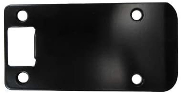 Don-Jo EL-104-622 RC Black Extended Lip Strike Plate 4 1/2" Overall Length