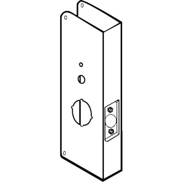 Don-Jo 22-CW 22 Gauge Stainless Steel Wrap-Around Plate, Satin Stainless Steel Finish, 5" Width x 15" Height, 2-3/8" Backset, 1-3/4" Door Size, for Codelocks 2010 and 4010 Series