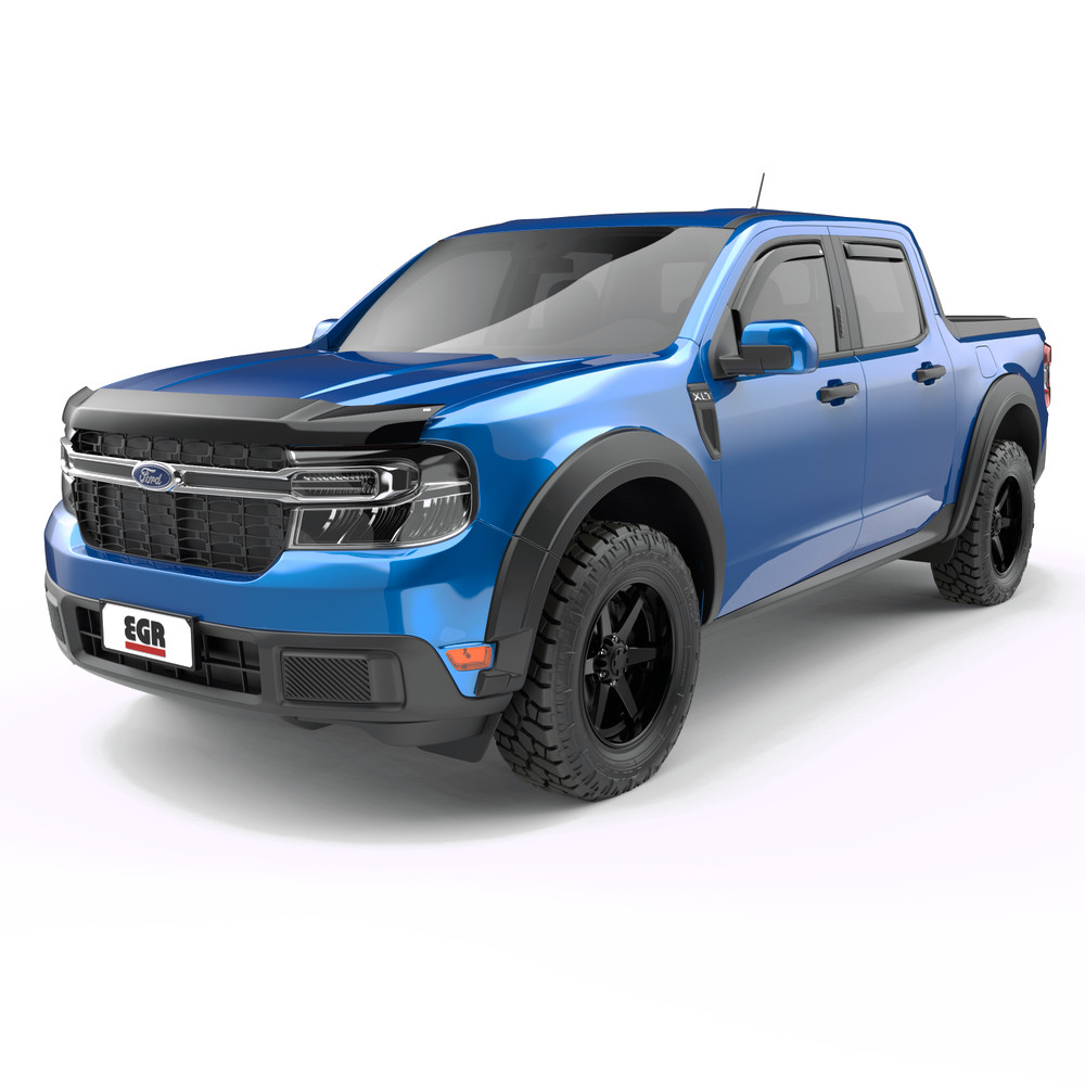 Protectores De Lluvia Y Viseras De Ventilación Para Ford Maverick 2022-2025 - Set De 4 Piezas, Color Negro