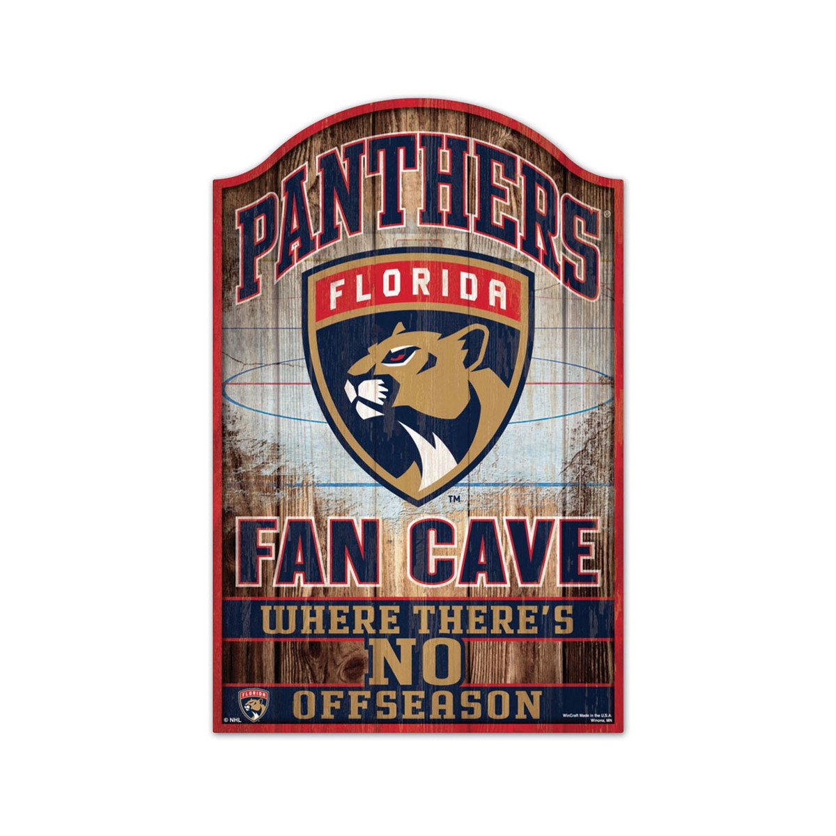 Florida Panthers Wood Fan Cave Sign