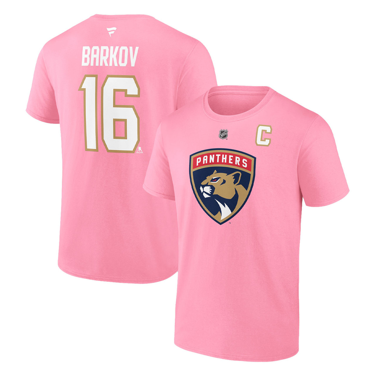 Florida Panthers #16 Aleksander Barkov Pink Name & Number Shirt