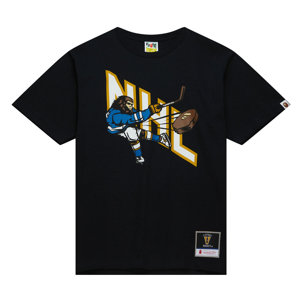 BAPE®︎ x Mitchell & Ness x NHL Black T-Shirt - FLA TEAM SHOP