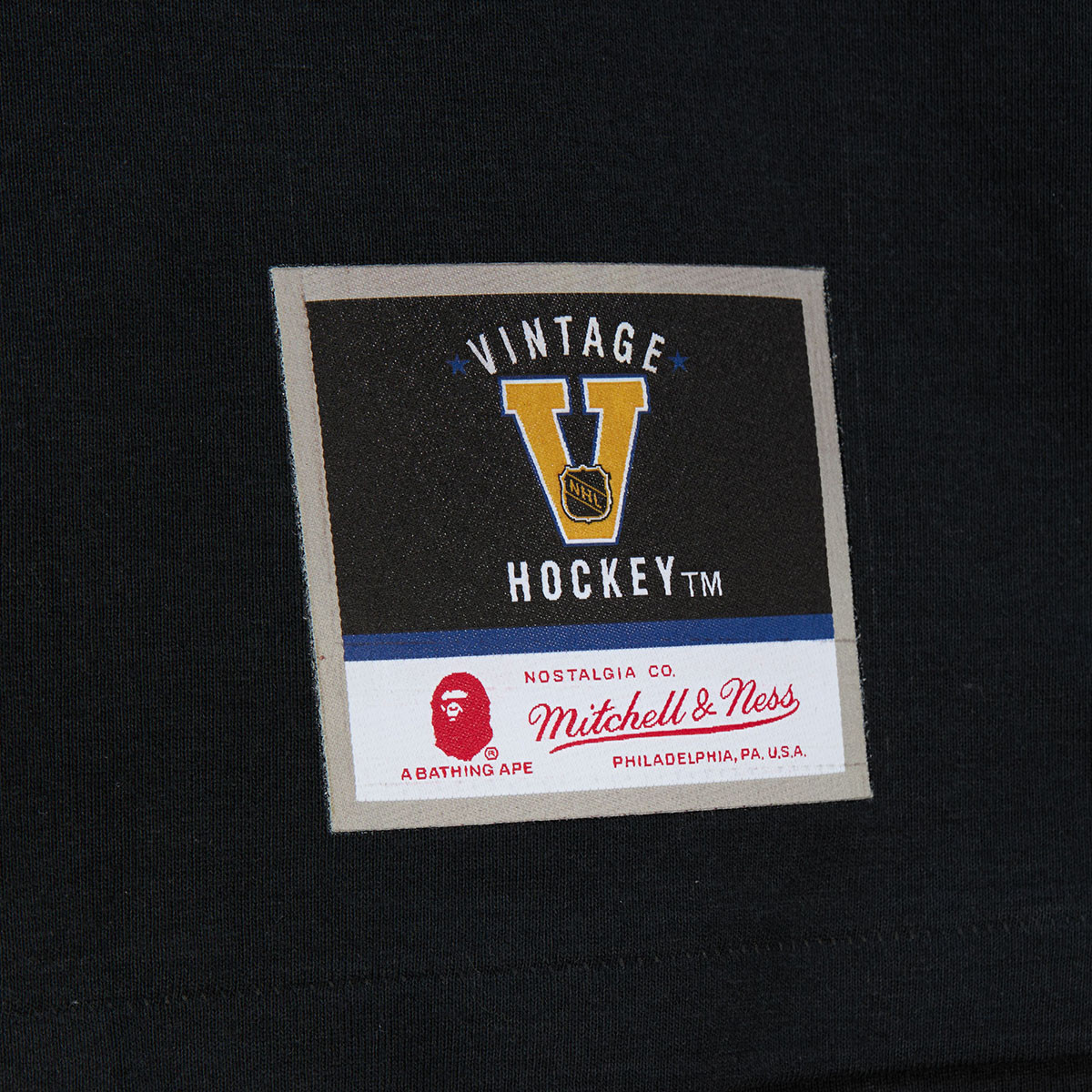 BAPE®︎ x Mitchell & Ness x NHL Black T-Shirt - FLA TEAM SHOP