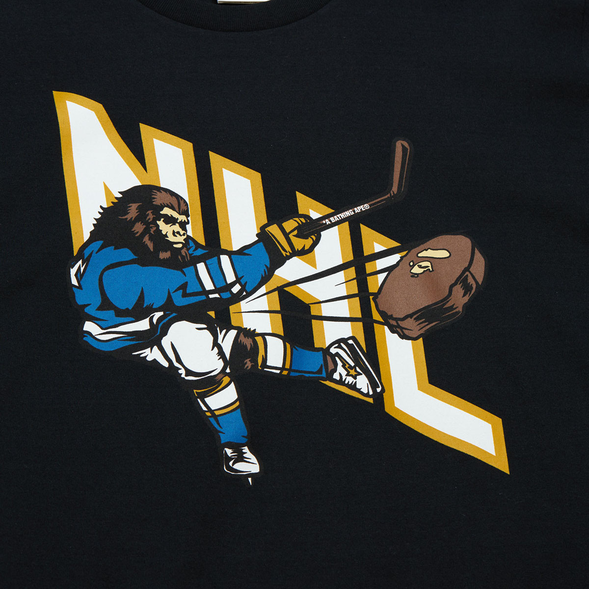 BAPE®︎ x Mitchell & Ness x NHL Black T-Shirt - FLA TEAM SHOP