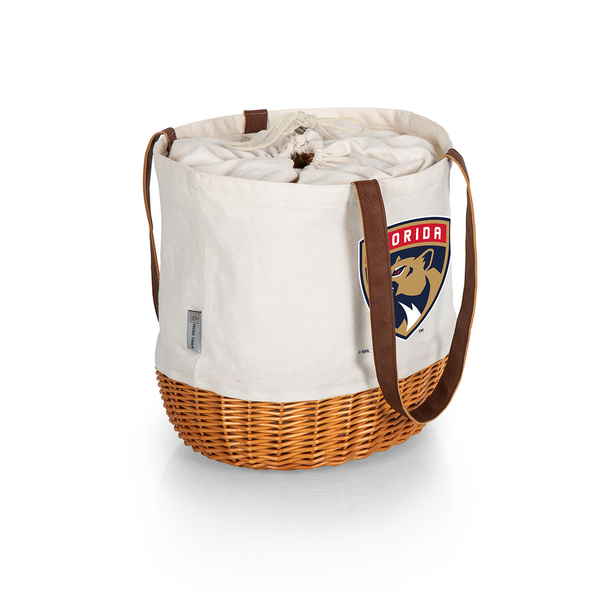 Florida Panthers Coronado Canvas and Willow Basket Tote