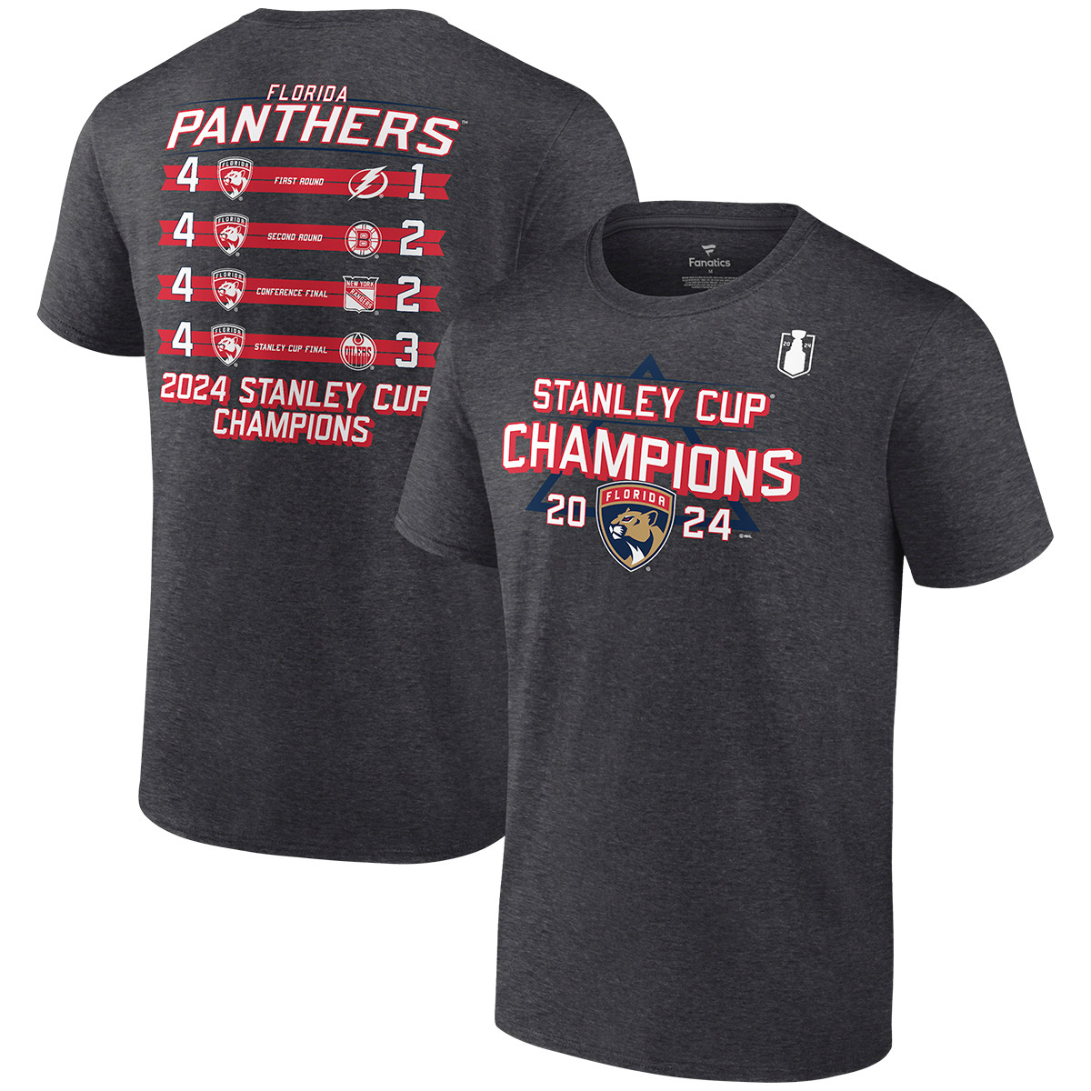 Florida Panthers 2024 Stanley Cup Champions Schedule T-Shirt - FLA