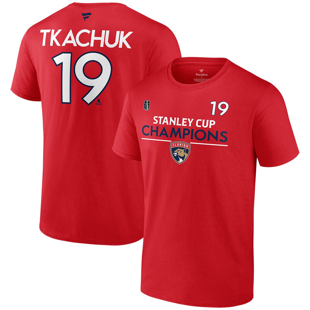 Florida Panthers 2024 Stanley Cup Champions #19 Matthew Tkachuk T-Shirt