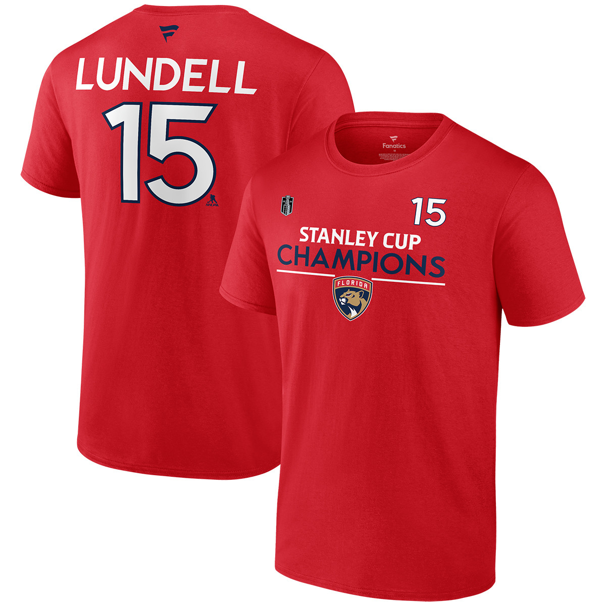 Florida Panthers 2024 Stanley Cup Champions #15 Anton Lundell T