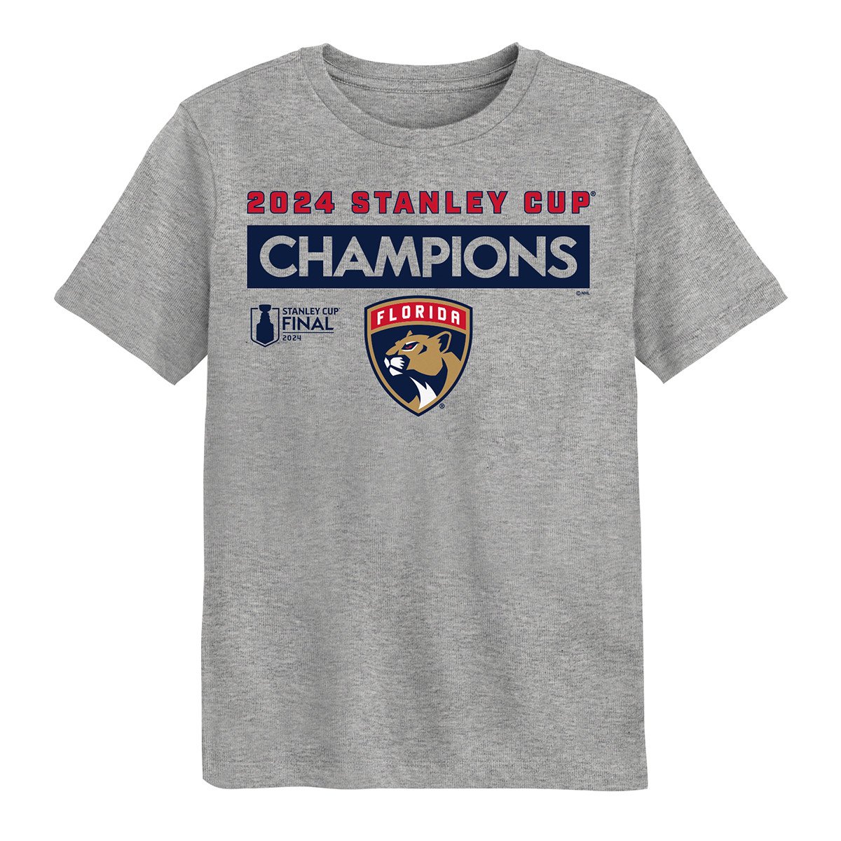 Florida Panthers Juvenile 2024 Stanley Cup Champions Roster T-Shirt