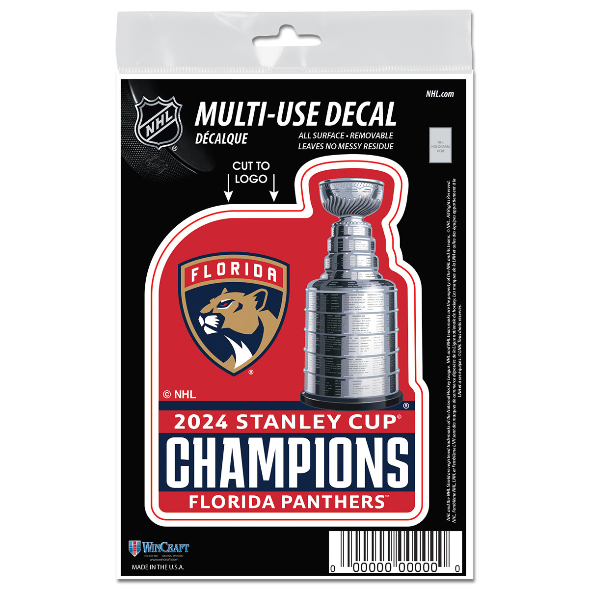 Florida Panthers 2024 Stanley Cup Champions Multi-Use Decal