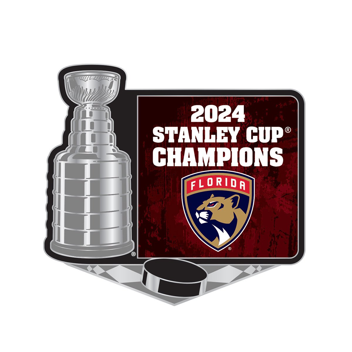 Florida Panthers 2024 Stanley Cup Champions Trophy Pin