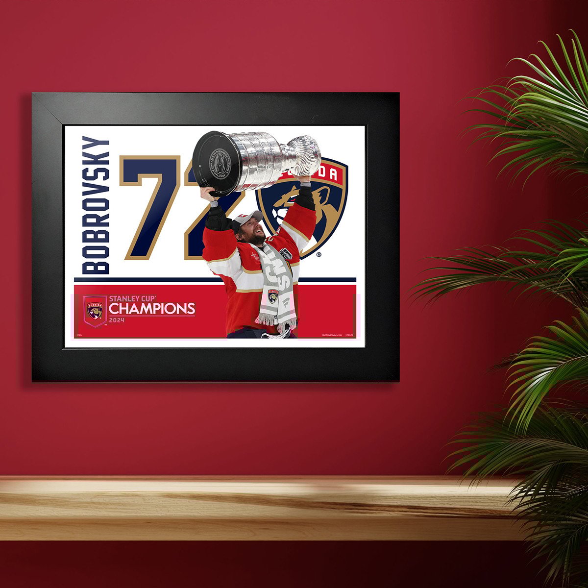 Florida Panthers 2024 Stanley Cup Champions Sergei Bobrovsky Framed Collectible