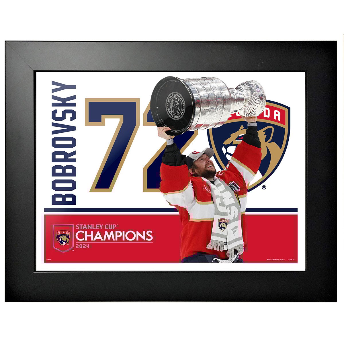 Florida Panthers 2024 Stanley Cup Champions Sergei Bobrovsky Framed Collectible